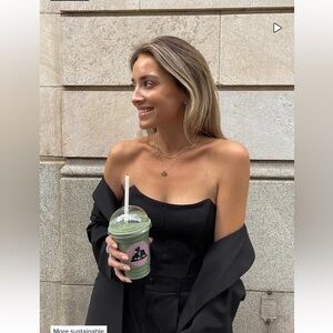 Na-kd Smock Back Corset Top black